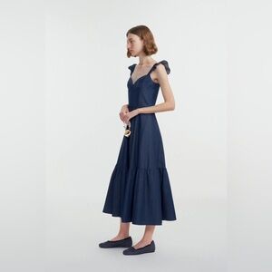 Ksenia Schnaider with Fabrique Ocean Dress in Washed Cotton Denim Size XS